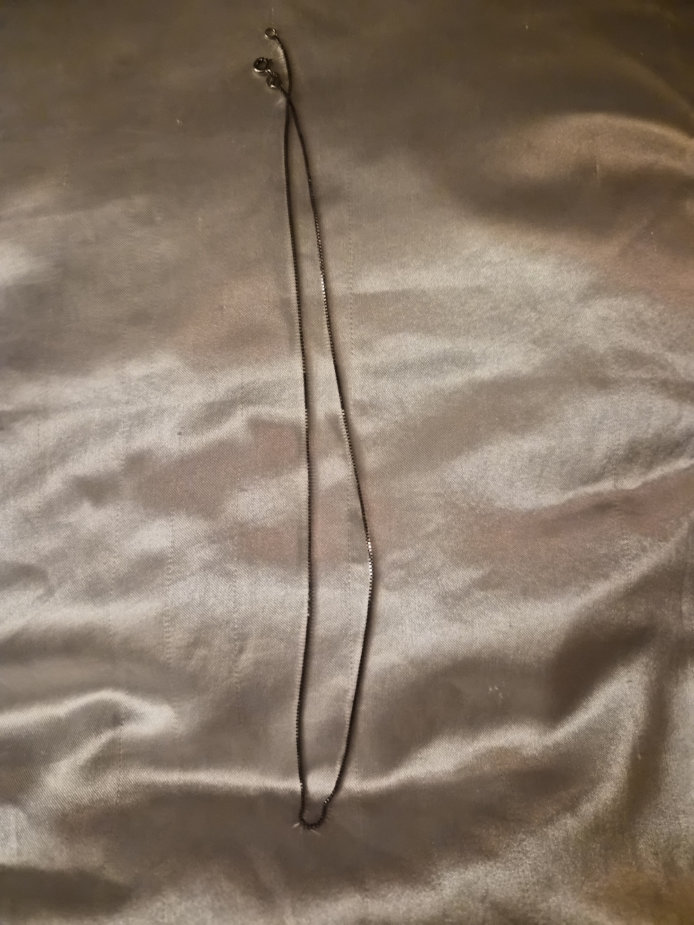14K White Gold Italy Box Chain Necklace